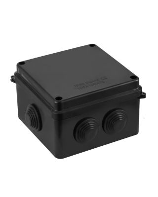 IP65 Waterproof Black Junction Box (100x100x70mm)