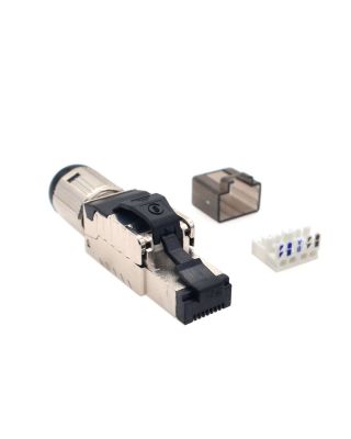 CAT8 7/6/5 Tool Free Field Termination RJ45 Connector Plug 22-26AWG