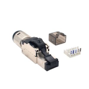 CAT8 7/6/5 Tool Free Field Termination RJ45 Connector Plug 22-26AWG