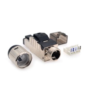 CAT8 7/6/5 Tool Free Field Termination RJ45 Connector Plug 22-26AWG