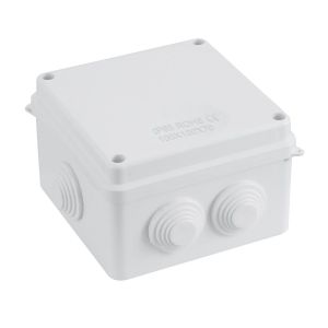 IP65 Waterproof White Surface Junction Box (100x100x70mm)