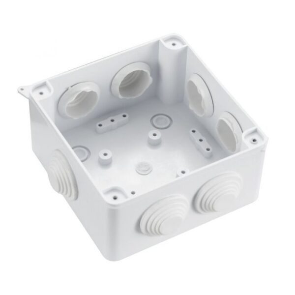 IP65 Waterproof White Surface Junction Box (100x100x70mm) - Image 2