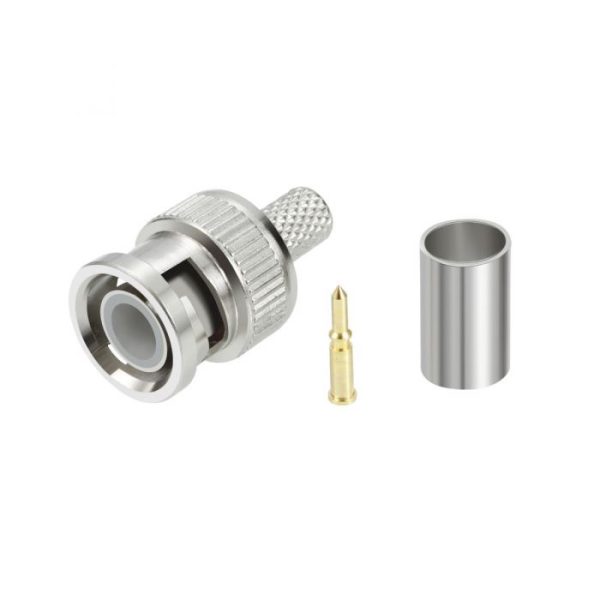 100X BNC RG59 Male 3 Piece Crimp Connectors - Image 2