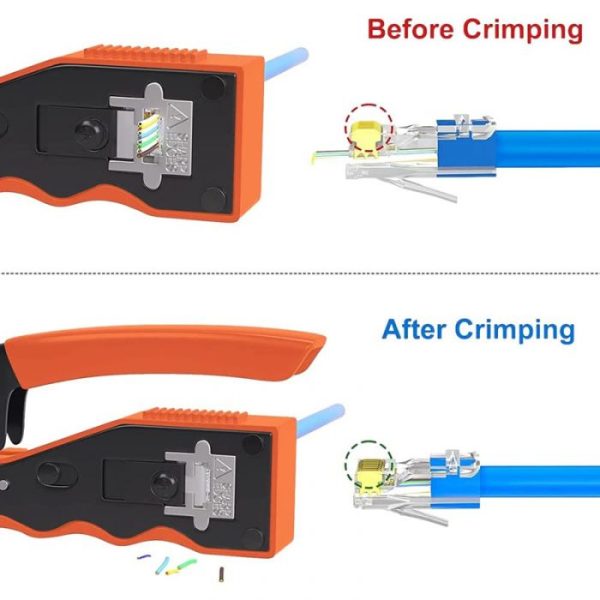 Easy Fit Pass Through RJ45 Crimper and Cutter Tool - Image 3