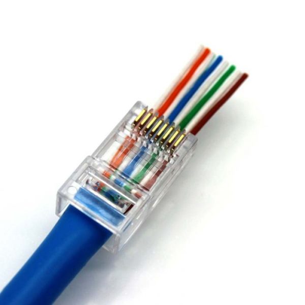 100 Easy Fit EZ PassThrough RJ45 CAT6 Modular Crimp Connectors - Image 3