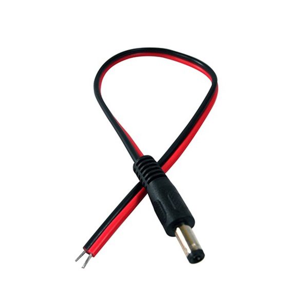 DC Pigtail Male Power Plug 5.5 x 2.1mm Ends For CCTV Cable