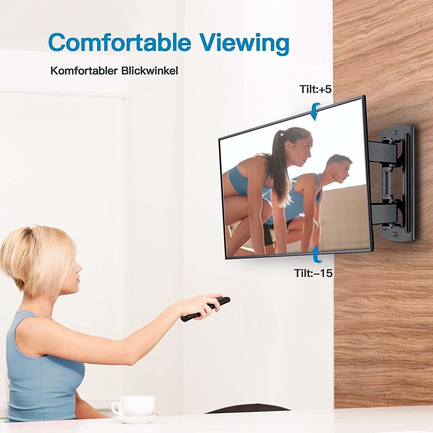 10-42'' VESA MONITOR Wall Bracket Mount Tilt & Swivel For LCD LED TV - Image 5